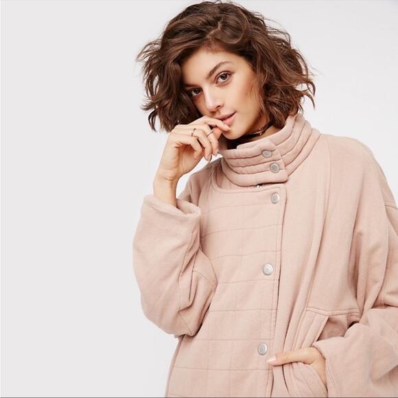 Free People Oversized Knit Quilted Jacket M/L NWT - Picture 6 of 13